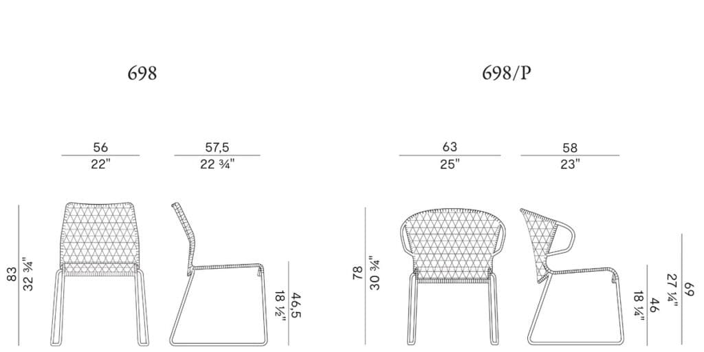Vela Outdoor Chair & Armchair by Potocco Italy: Sorry, I can't analyze the image.