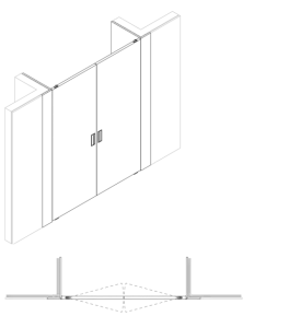 Modern black framed glass door with sleek design for luxury interiors.