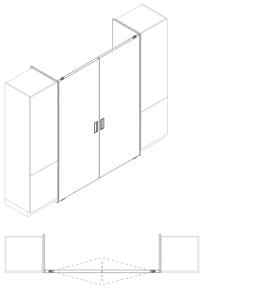 Modern black and gray frame door with sleek design and minimalist style.